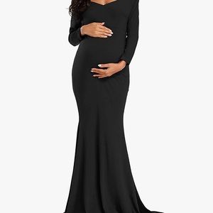 Off-the Shoulder Maternity Gown